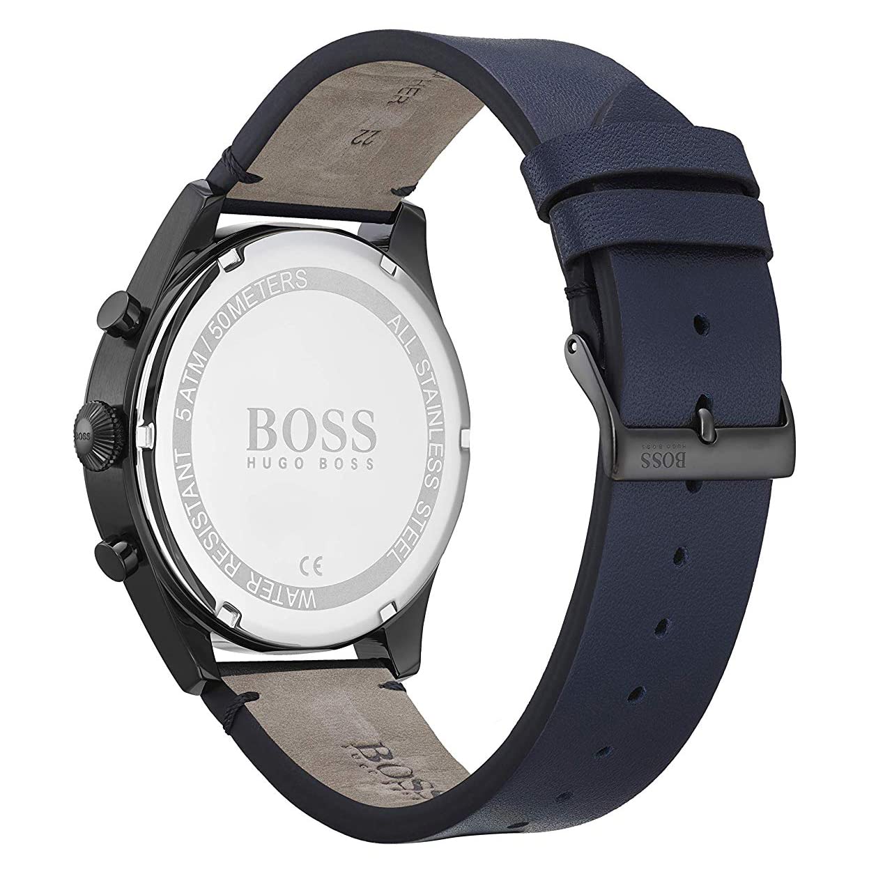  Shop Authentic Hugo Boss Grand Prix Chronograph Black Dial Blue Leather Strap Watch for Men - 1513563 - Luxxuri