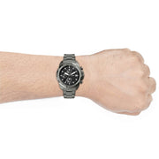  Shop Authentic Fossil Bronson Chronograph Black Dial Grey Steel Strap Watch for Men - FS5852 - Luxxuri