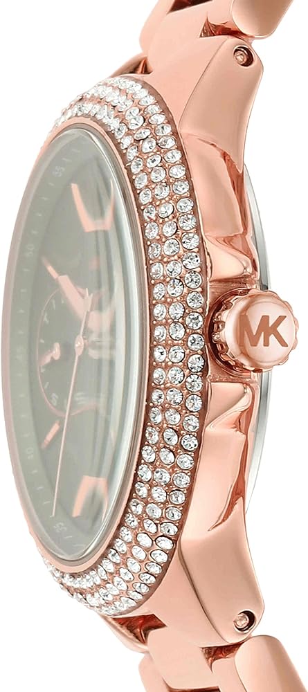  Shop Authentic Michael Kors Camille Chronograph Grey Dial Rose Gold Steel Strap Watch For Women - MK6983 - Luxxuri