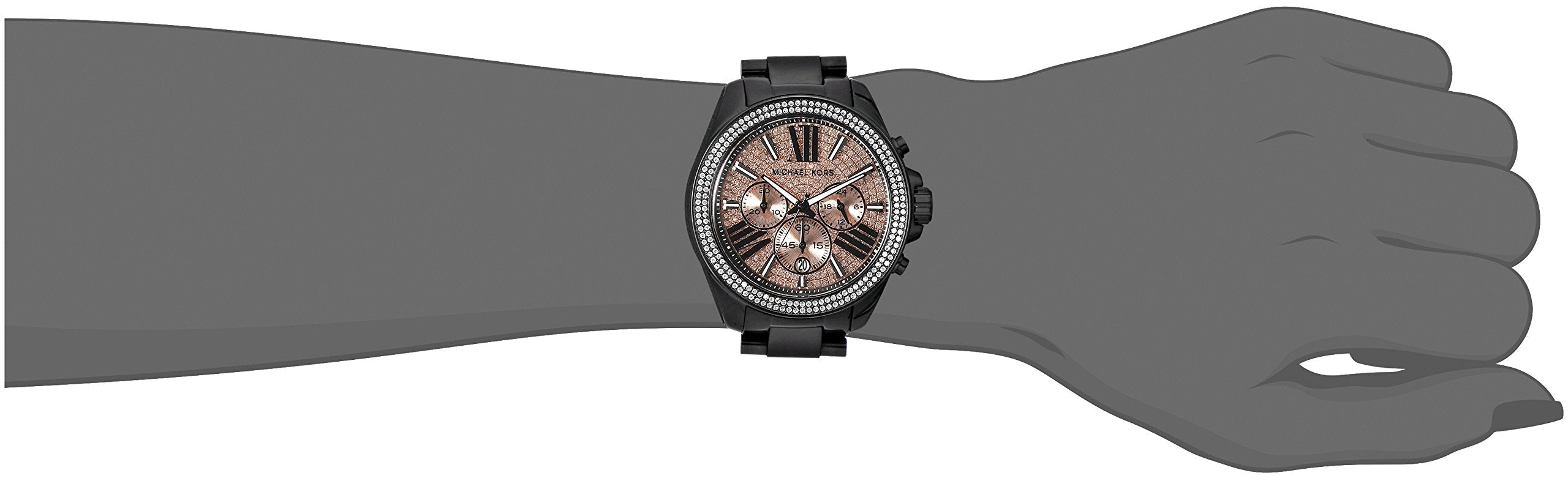  Shop Authentic Michael Kors Wren Chronograph Gold Diamonds Dial Black Steel Strap Watch for Women - MK5879 - Luxxuri