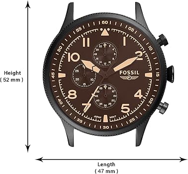  Shop Authentic Fossil Retro Pilot Chronograph Brown Dial Brown Leather Strap Watch for Men - FS5833 - Luxxuri