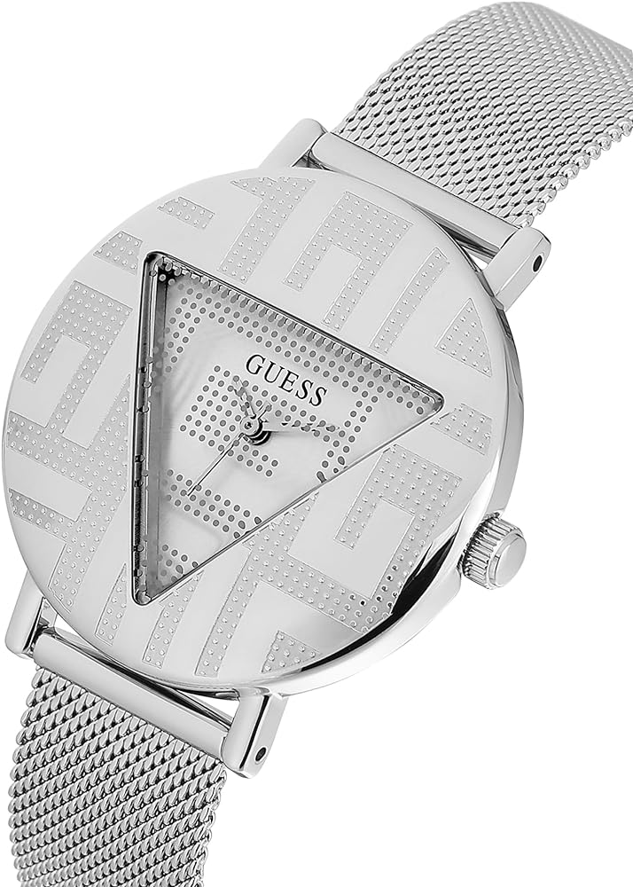 Shop Authentic Guess Iconic Quartz Silver Dial Silver Mesh Bracelet Watch For Women - GW0527L1 - Luxxuri