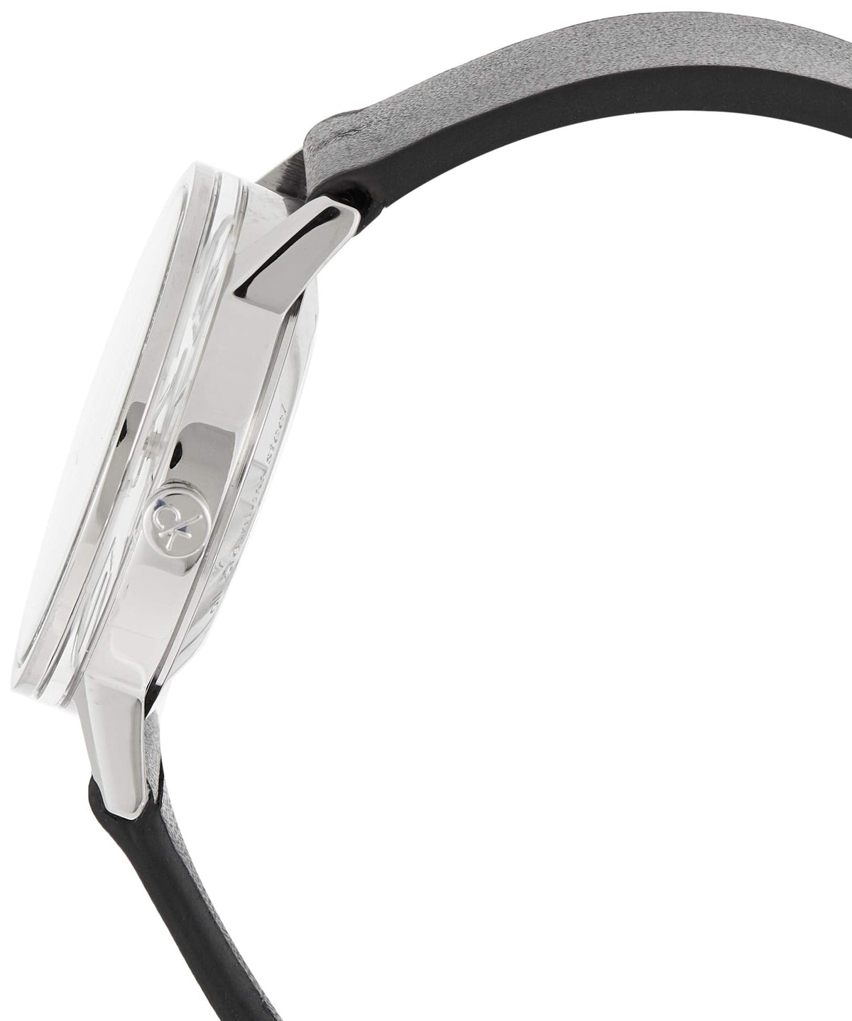  Shop Authentic Calvin Klein Post Minimal Silver Dial Black Leather Strap Watch for Men - K7622185 - Luxxuri