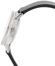  Shop Authentic Calvin Klein Post Minimal Silver Dial Black Leather Strap Watch for Men - K7622185 - Luxxuri