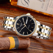  Shop Authentic Tissot Automatics III Day Date Black Dial Two Tone Steel Strap Watch For Men - T065.430.22.051.00 - Luxxuri