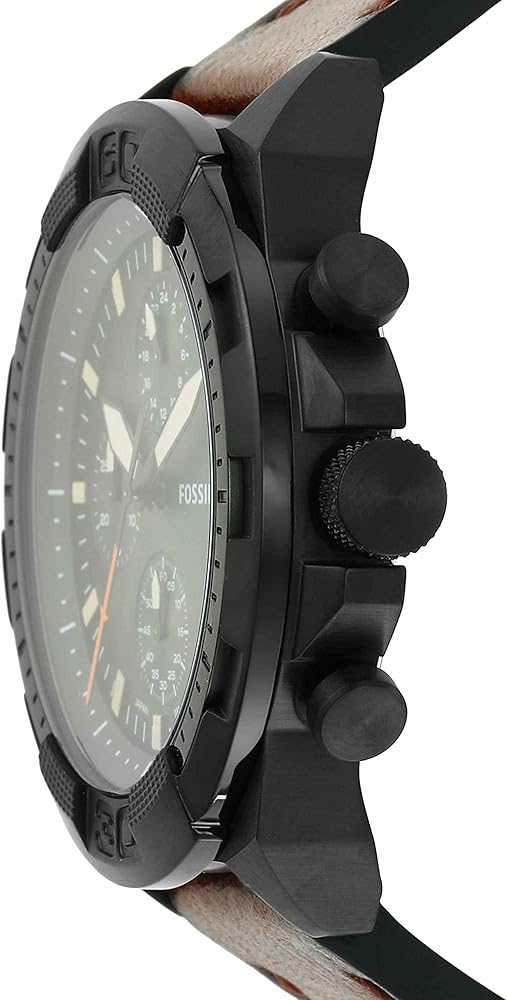  Shop Authentic Fossil Bronson Chronograph Black Dial Brown Leather Strap Watch for Men - FS5856 - Luxxuri
