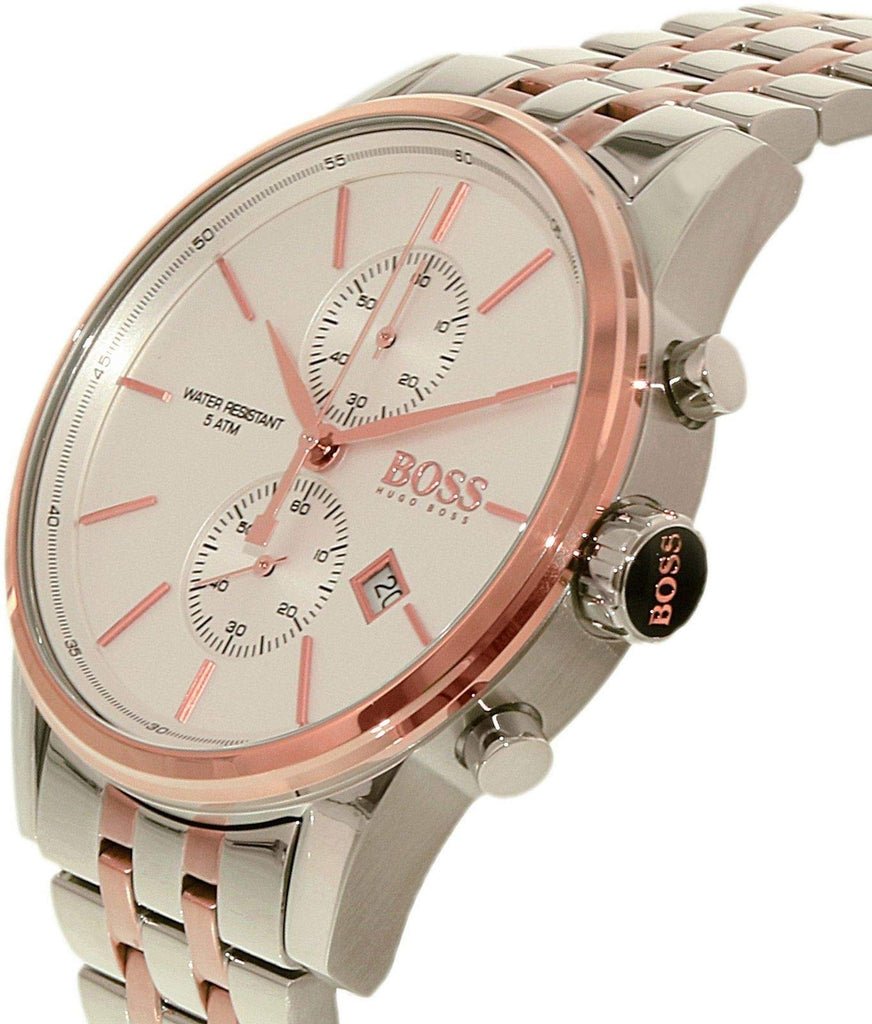  Shop Authentic Hugo Boss Jet Silver Dial Two Tone Steel Strap Watch for Men - 1513385 - Luxxuri
