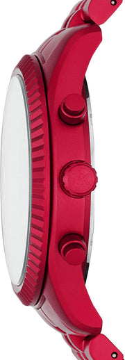  Shop Authentic Michael Kors Lexington Chronograph Red Dial Red Steel Strap Watch For Men - MK8814 - Luxxuri