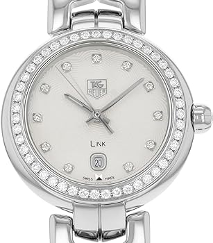  Shop Authentic Tag Heuer Link Diamonds Silver Dial Silver Steel Strap Watch for Women - WAT1414.BA0954 - Luxxuri