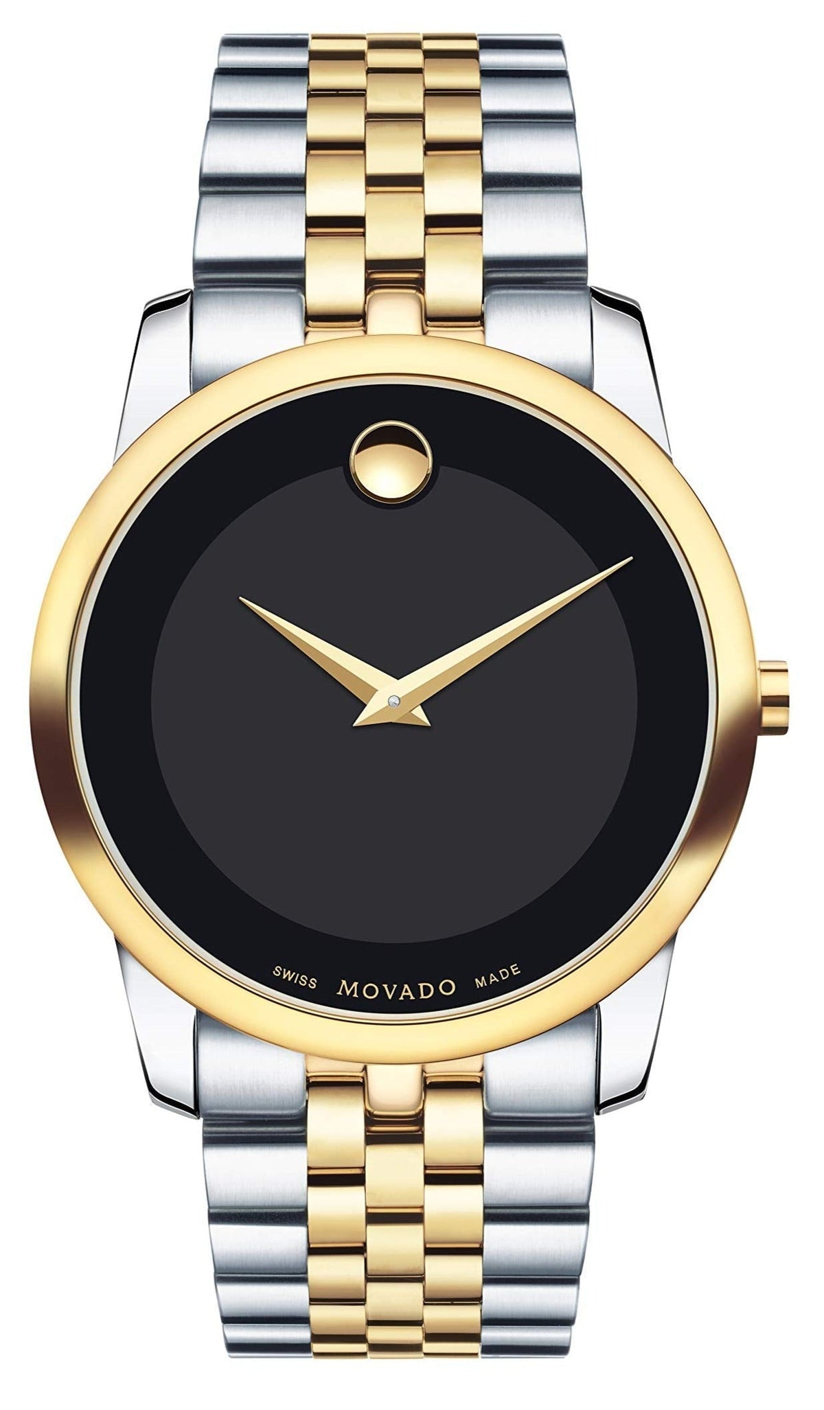  Shop Authentic Movado Museum Classic Black Dial Two Tone Steel Strap Watch For Men - 606899 - Luxxuri