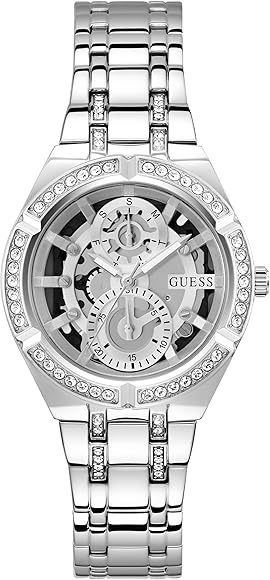  Shop Authentic Guess Allara Quartz Silver Dial Silver Steel Strap Watch For Women - GW0604L1 - Luxxuri