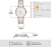  Shop Authentic Michael Kors Parker Three Hand Mother of Pearl White Dial Silver Steel Strap Watch For Women - MK4694 - Luxxuri