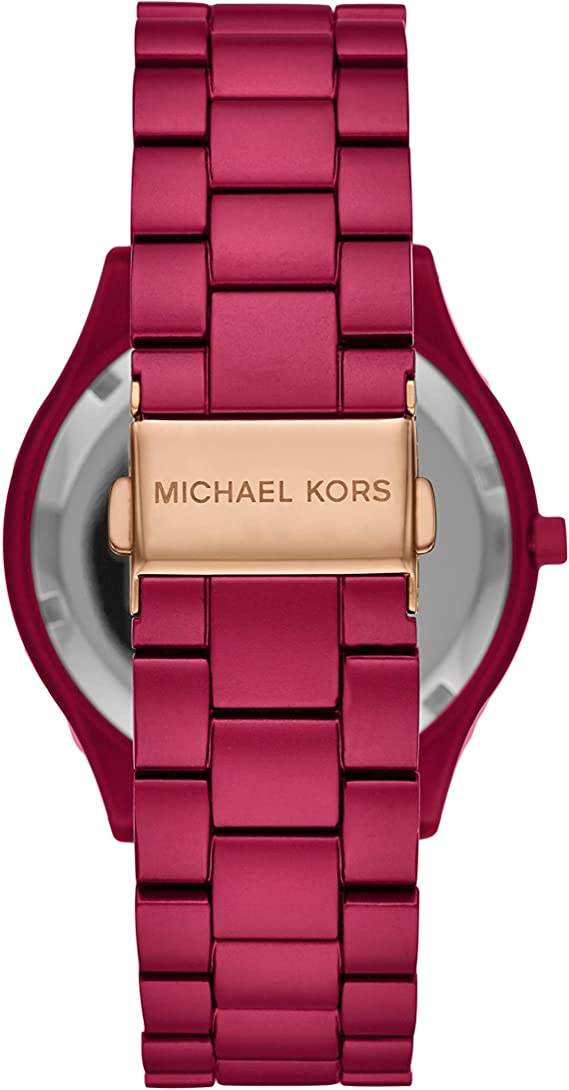  Shop Authentic Michael Kors Slim Runway Red Dial Red Steel Strap Watch For Women - MK4505 - Luxxuri