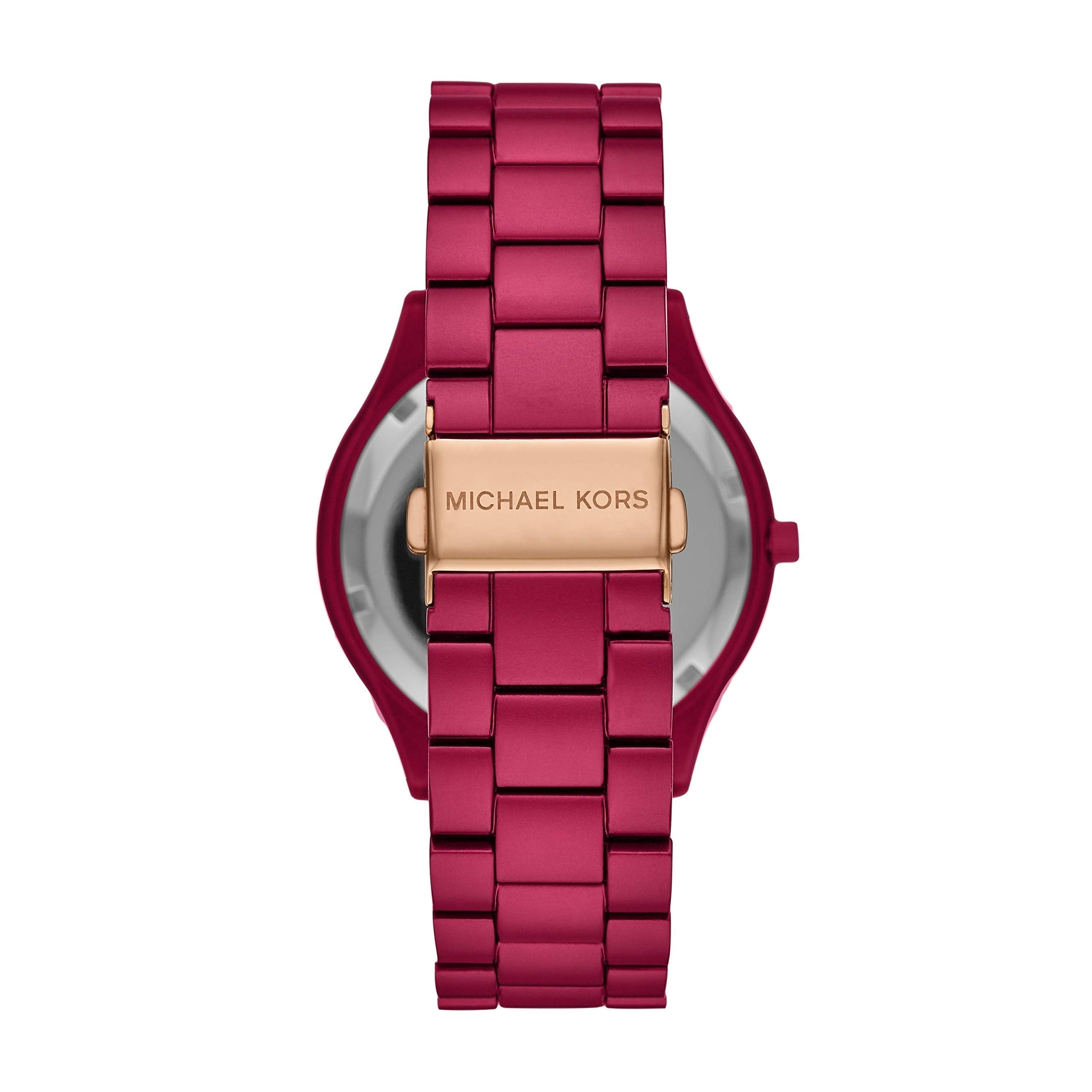  Shop Authentic Michael Kors Slim Runway Red Dial Red Steel Strap Watch For Women - MK4505 - Luxxuri