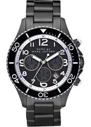  Shop Authentic Marc Jacobs Rock Chronograph Limited Edition Gray Dial Gray Steel Strap Watch for Women - MBM5025 - Luxxuri