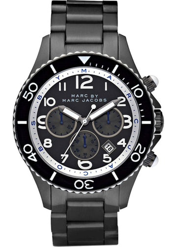  Shop Authentic Marc Jacobs Rock Chronograph Limited Edition Gray Dial Gray Steel Strap Watch for Women - MBM5025 - Luxxuri