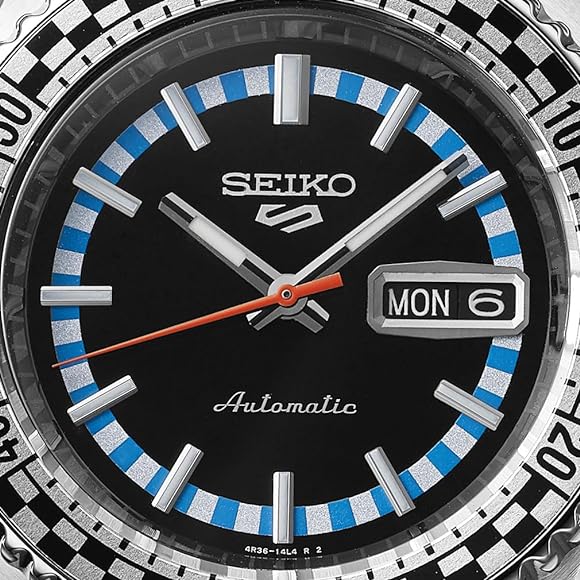  Shop Authentic Seiko 5 Sports Checker Flag Special Edition Black Dial Silver Steel Strap Watch For Men - SRPK67K1 - Luxxuri
