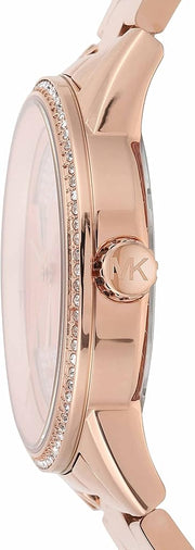  Shop Authentic Michael Kors Ritz Analog Crystals Silver Dial Rose Gold Steel Strap Watch for Women - MK6863 - Luxxuri