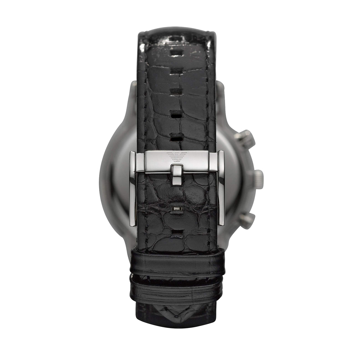  Shop Authentic Emporio Armani Renato Chronograph Black Dial Black Leather Strap Watch For Men - AR2447 - Luxxuri