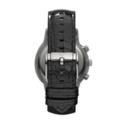  Shop Authentic Emporio Armani Renato Chronograph Black Dial Black Leather Strap Watch For Men - AR2447 - Luxxuri