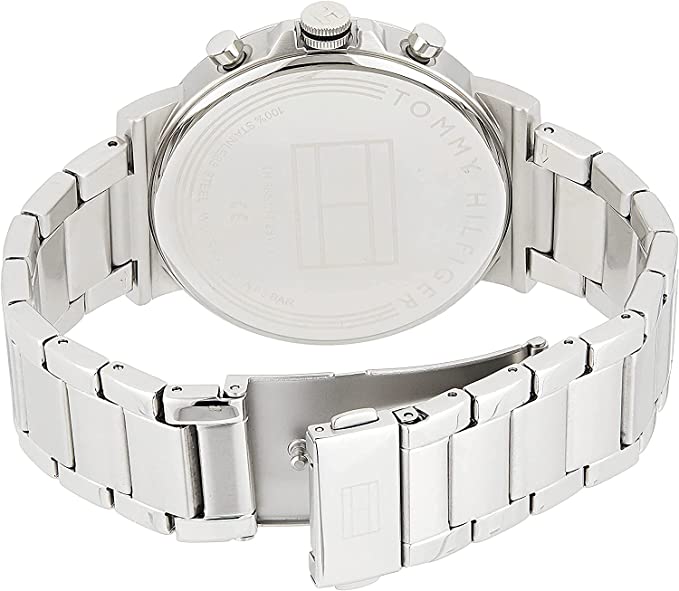  Shop Authentic Tommy Hilfiger Daniel Black Dial Silver Steel Strap Watch for Men - 1710413 - Luxxuri