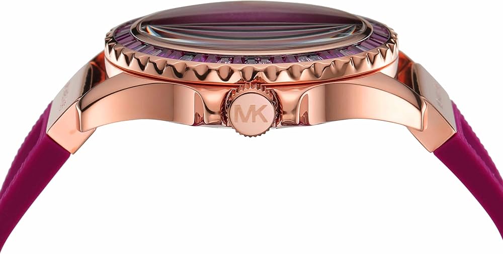 Shop Authentic Michael Kors Everest Pave Crystals Pink Dial Pink Rubber Strap Watch for Women - MK7441 - Luxxuri