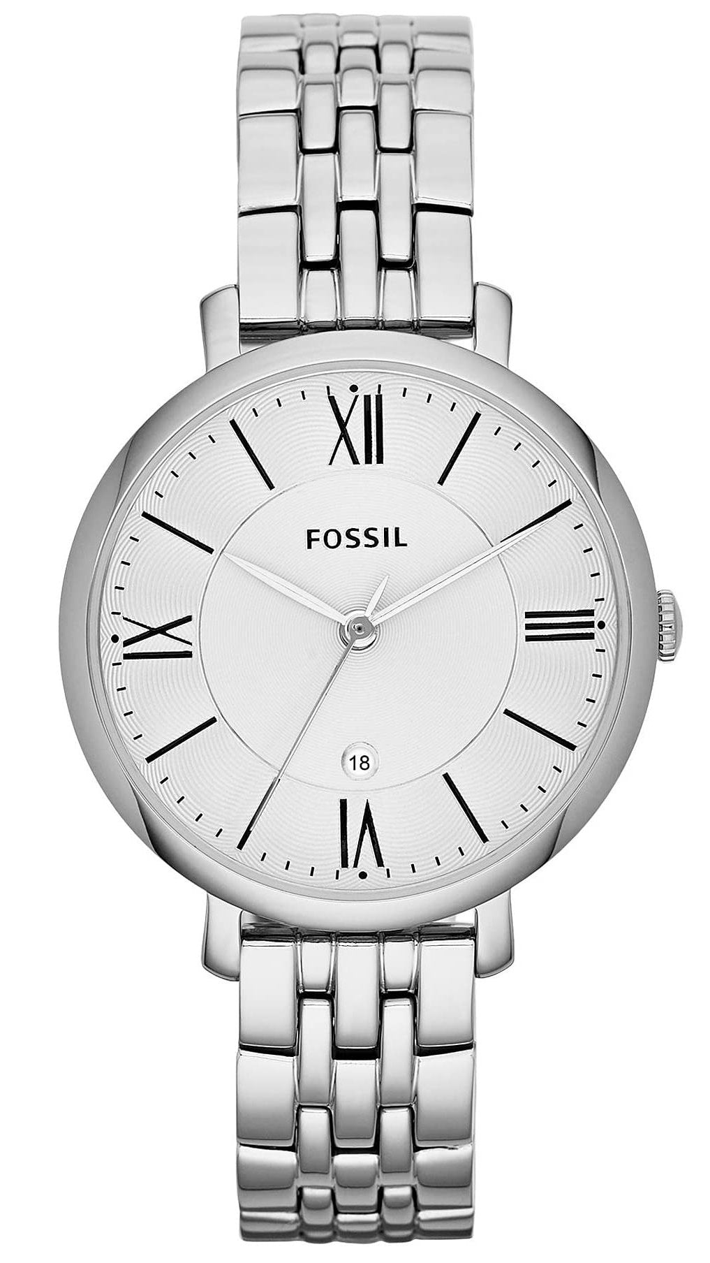  Shop Authentic Fossil Jacqueline White Dial Silver Steel Strap Watch for Women - ES3433 - Luxxuri