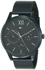  Shop Authentic Tommy Hilfiger Damon Quartz Blue Dial Blue Mesh Bracelet Watch for Men - 1791421 - Luxxuri