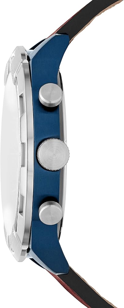  Shop Authentic Fossil Bronson Chronograph Luggage Blue Dial Brown Leather Strap Watch for Men - FS5829 - Luxxuri