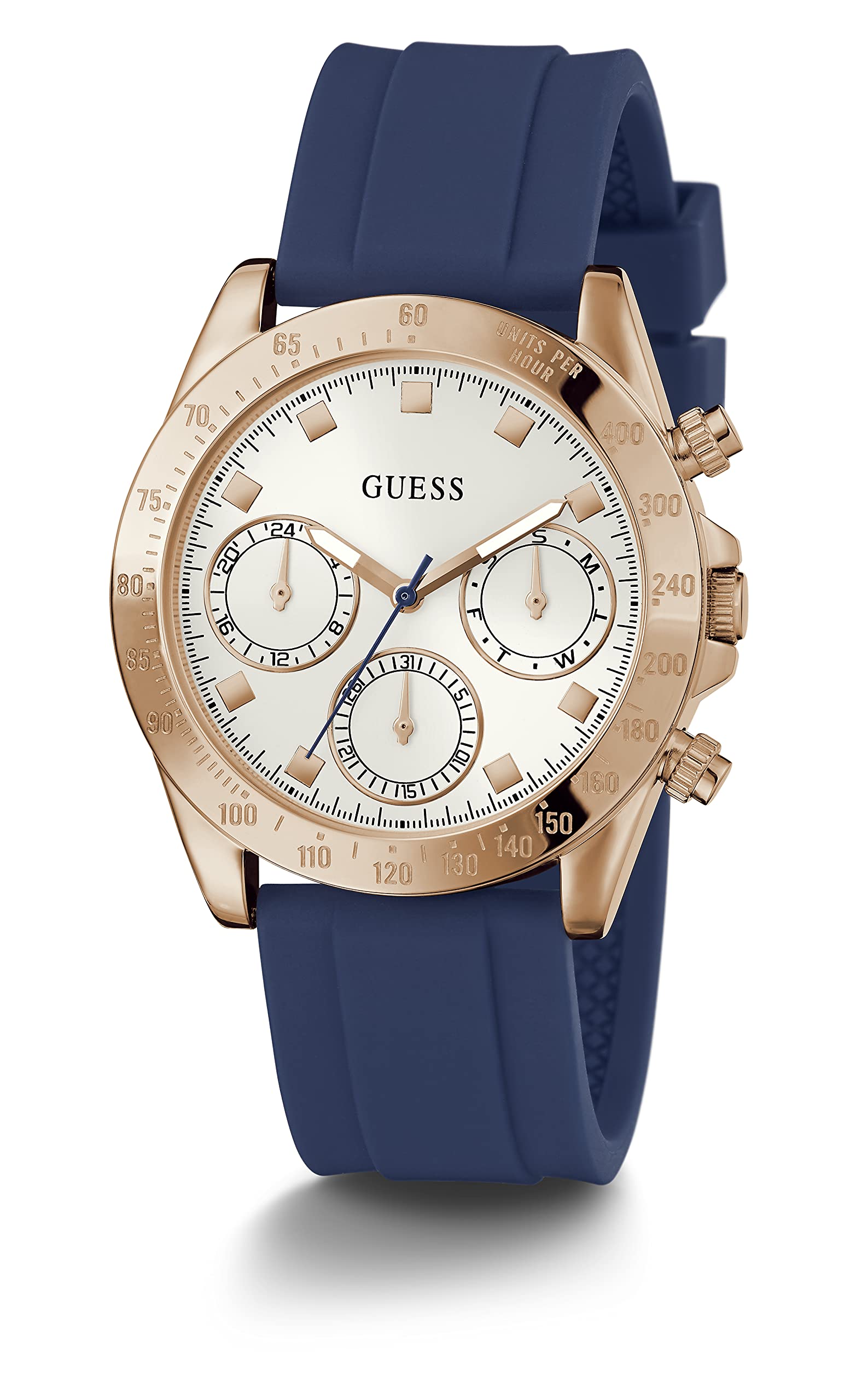  Shop Authentic Guess Eclipse White Dial Blue Rubber Strap Watch for Women - GW0315L2 - Luxxuri