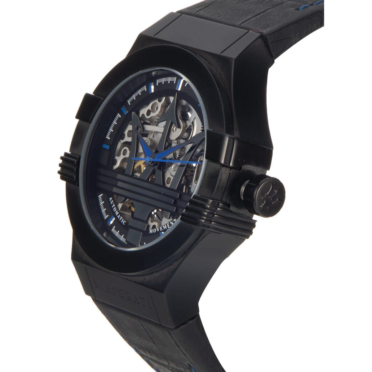  Shop Authentic Maserati Potenza Automatic Black Dial Black Leather Strap Watch For Men - R8821108009 - Luxxuri
