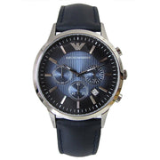  Shop Authentic Emporio Armani Classic Chronograph Blue Dial Blue Leather Strap Watch For Men - AR2473 - Luxxuri