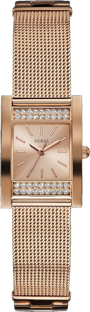  Shop Authentic Guess Nouveau Diamonds Rose Gold Dial Rose Gold Mesh Bracelet Watch for Women - W0127L3 - Luxxuri
