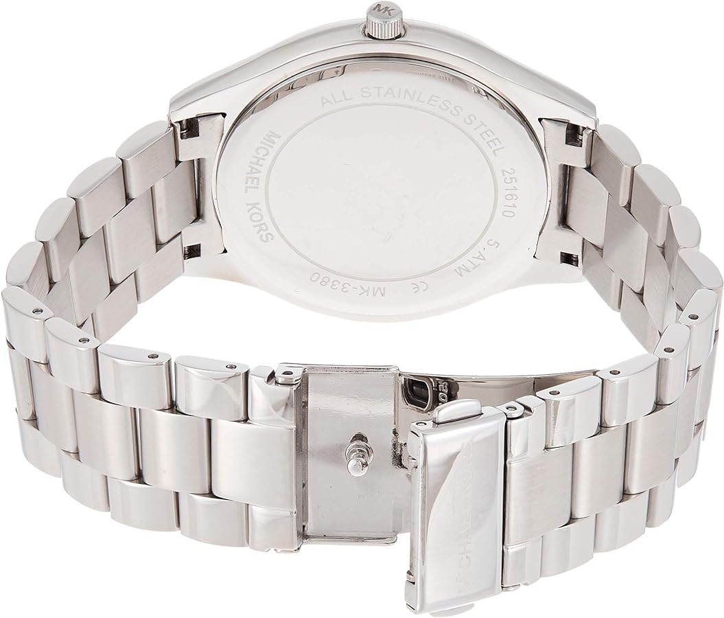  Shop Authentic Michael Kors Slim Runway Quartz Pink Dial Silver Steel Strap Watch For Women - MK3380 - Luxxuri