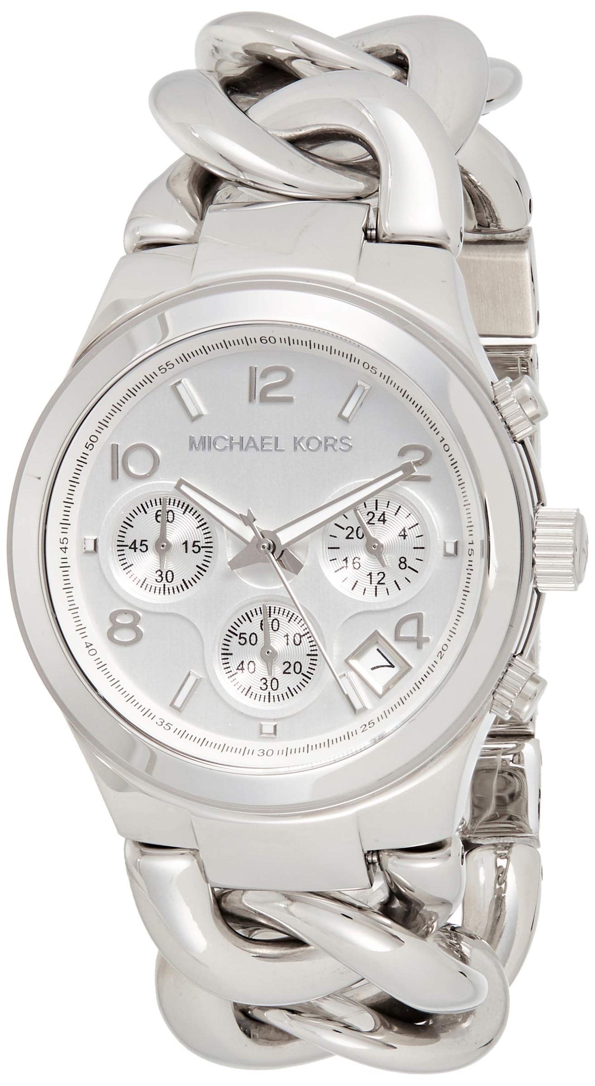  Shop Authentic Michael Kors Runway Twist Silver Dial Silver Stainless Steel Strap Watch for Women - MK3149 - Luxxuri