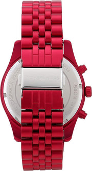  Shop Authentic Michael Kors Lexington Chronograph Red Dial Red Steel Strap Watch For Men - MK8814 - Luxxuri