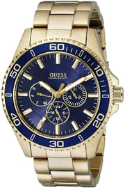  Shop Authentic Guess Chaser Multifunction Blue Dial Gold Steel Strap Watch for Men - W0172G5 - Luxxuri