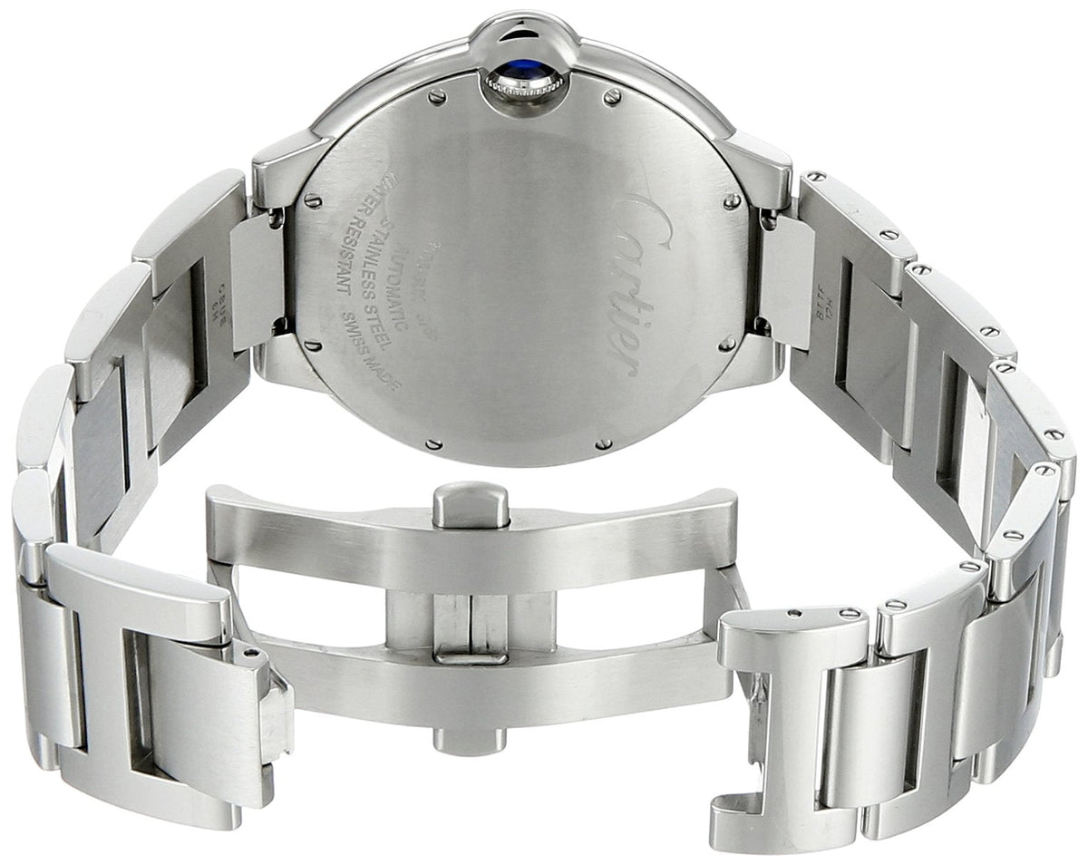  Shop Authentic Cartier Ballon Bleu de Cartier Black Dial Silver Steel Strap Watch for Men - W6920042 - Luxxuri