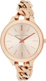  Shop Authentic Michael Kors Slim Runway Rose Gold Dial Rose Gold Steel Strap Watch for Women - MK3223 - Luxxuri