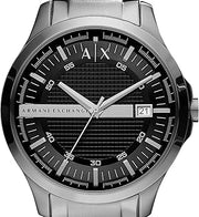  Shop Authentic Armani Exchange Hampton Chronograph Black Dial Silver Steel Strap Watch For Men - AX2103 - Luxxuri