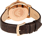  Shop Authentic Emporio Armani Classic Quartz Brown Dial Brown Leather Strap Watch For Men - AR1613 - Luxxuri
