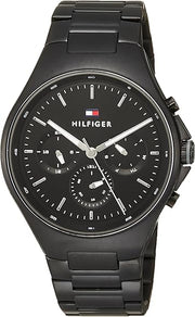  Shop Authentic Tommy Hilfiger Justin Chronograph Black Dial Black Steel Strap Watch For Men - 1792055 - Luxxuri