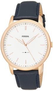  Shop Authentic Fossil The Minimalist Slim White Dial Blue Leather Strap Watch for Men - FS5371 - Luxxuri