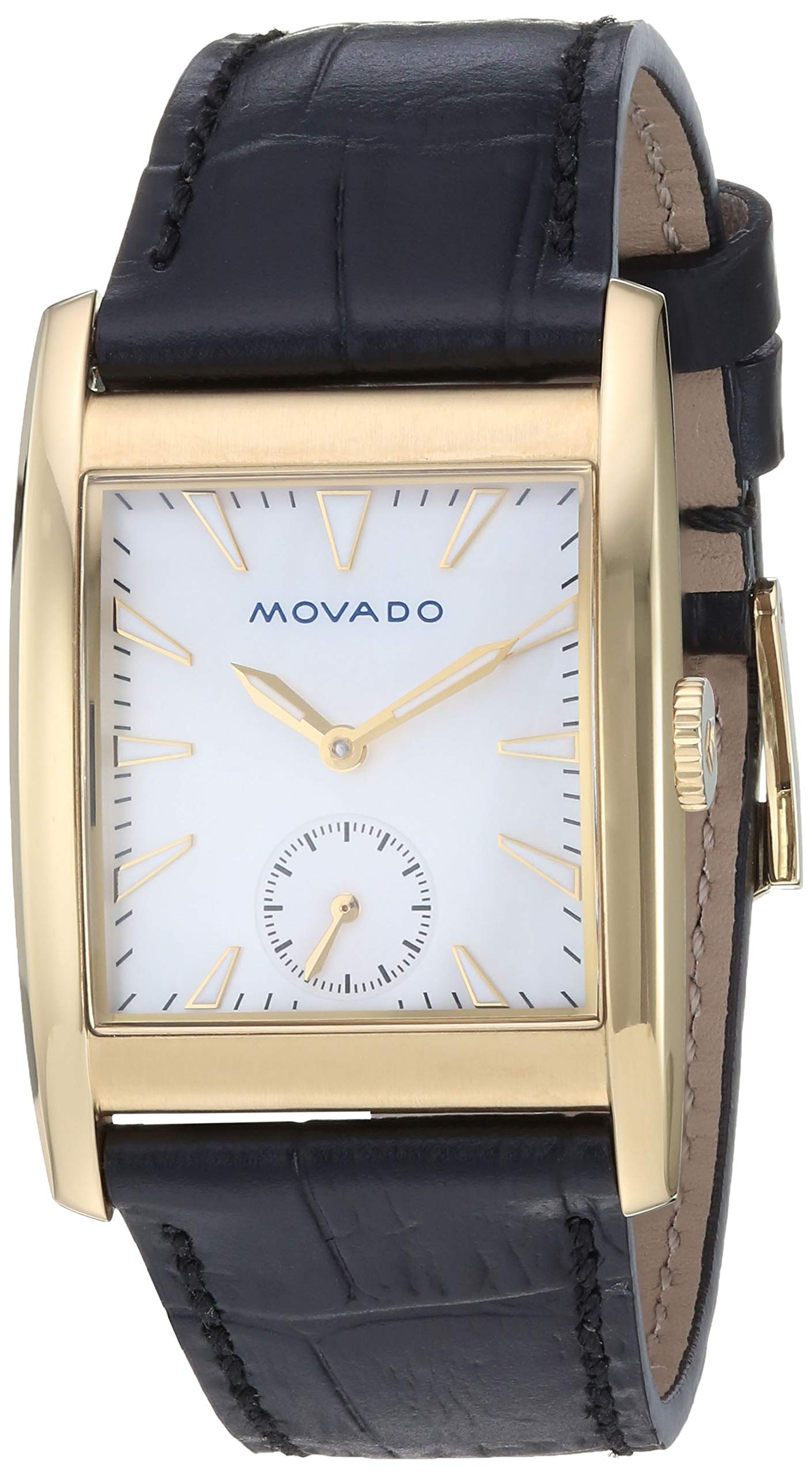  Shop Authentic Movado Heritage Mother of Pearl White Dial Black Leather Strap Watch For Women - 3650050 - Luxxuri