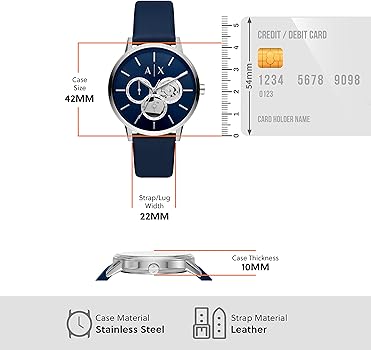  Shop Authentic Armani Exchange Cayde Chronograph Blue Dial Blue Leather Strap Watch for Men - AX2746 - Luxxuri