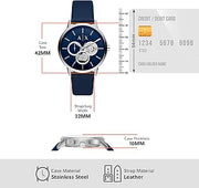  Shop Authentic Armani Exchange Cayde Chronograph Blue Dial Blue Leather Strap Watch for Men - AX2746 - Luxxuri