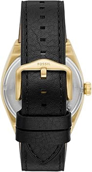  Shop Authentic Fossil Everett Automatic Skeleton Black Dial Black Leather Strap Watch for Men - ME3208 - Luxxuri