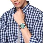  Shop Authentic Fossil Bronson Chronograph Green Dial Brown Leather Strap Watch for Men - FS5738 - Luxxuri