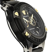  Shop Authentic Versace Icon Active Chronograph Black Dial Black Steel Strap Watch for Men - VEZ700421 - Luxxuri