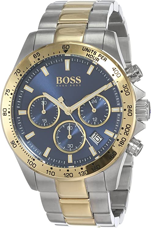  Shop Authentic Hugo Boss Hero Blue Dial Two Tone Steel Strap Watch for Men - 1513767 - Luxxuri